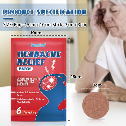 Headache Relief Plaster, 6 patches